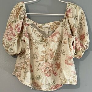H&M off shoulder floral top